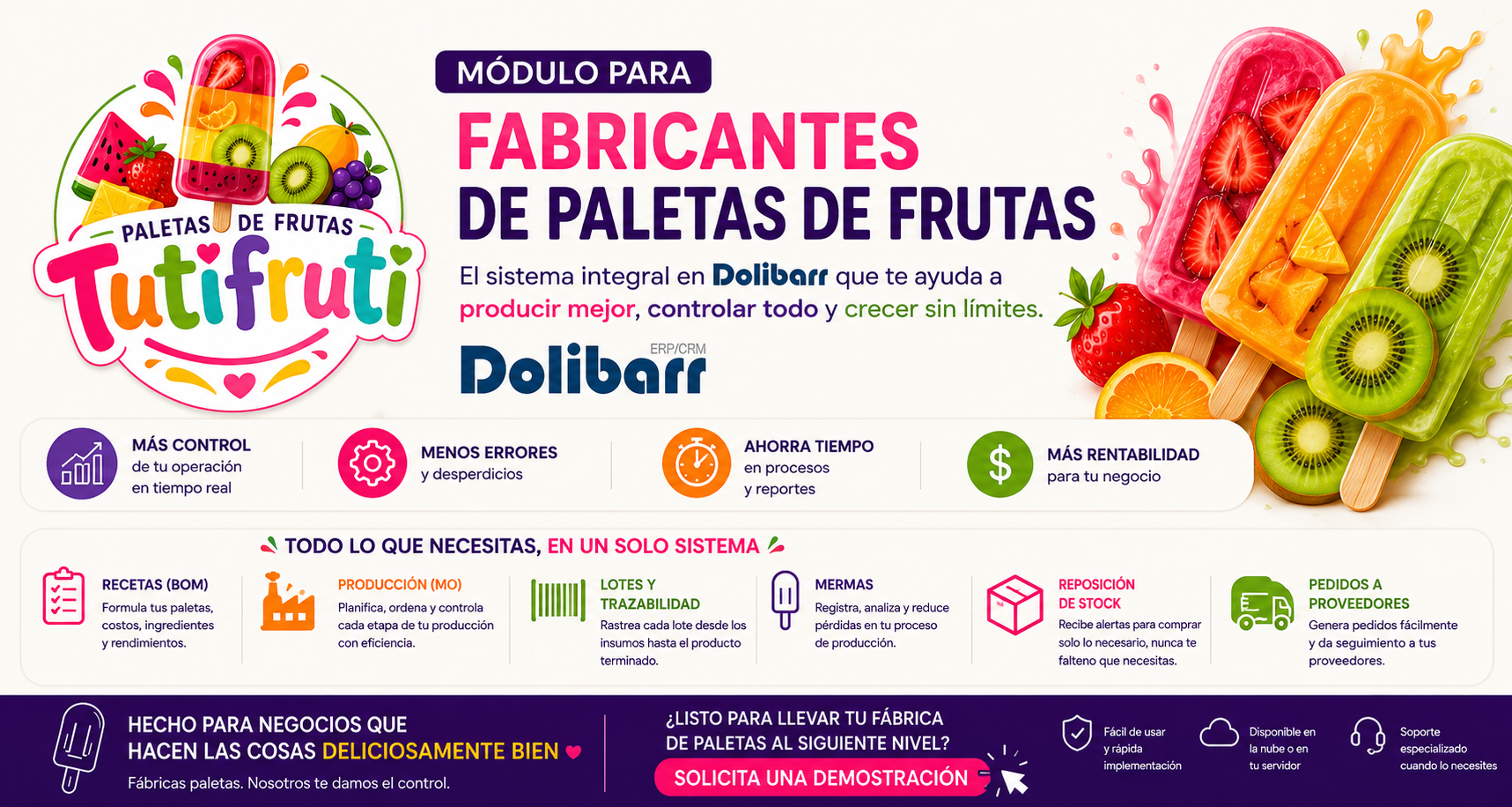 Módulo Tutifruti - Fábrica de Paletas